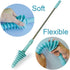 HOMEGOAL Toilet Plunger, Siphon Type Toilet Clog Remover, Flexible Rubber Head Stainless Steel Handle, Toilet Dredge Tool, Squeegee (Blue)...
