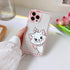 Clear Transparent Soft TPU Light Up in The Dark Case for Apple iPhone 15 Pro Max Cat Kitty Kitten Bow Baby Pink Color Bow Cartoon Anime Cute Lovel...