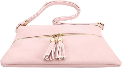SG SUGU Lightweight Medium Crossbody Bag Shoulder Bag with Tassel and Zipper Pocket...
