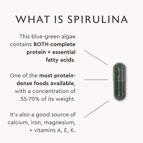 Alaya Naturals - Pure Spirulina Capsules - Made with Earthrise Spirulina, Blue Green Algae Superfood - Non-GMO & Vegan - 500 mg, 90 Capsules...