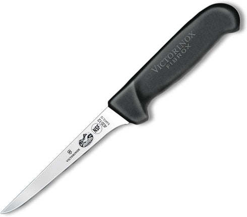 Victorinox Boning, 5" Straight, Narrow, Flexible, Black Fibrox Pro Handle...