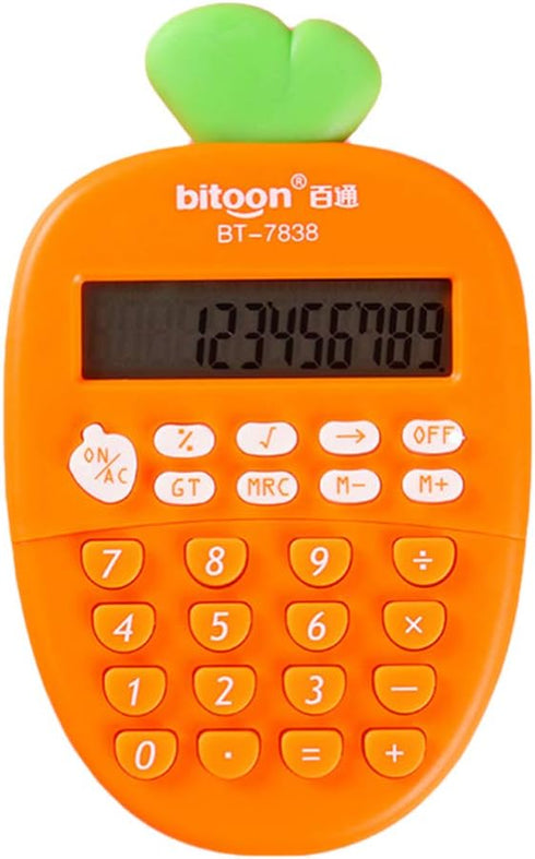 Desktop Calculator 12 Digit, Kawaii Mini Calculator Cute Carrot Portable Small Basic Students Calculators for Home Office Supplies...