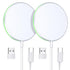 2 Pack Magnetic Wireless Charger 15W Fast Apple Mag-Safe Charger for iPhone 15/14/13/12 Series Magnet Charging Pad for AirPods 3/2/Pro with 5ft Du...