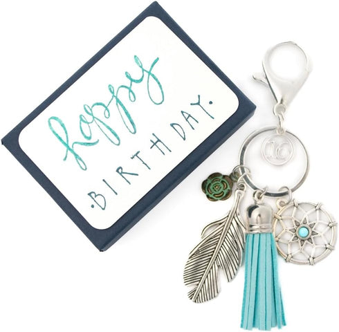 Sweet 16 Keychain for Her Dream Catcher 16th Birthday Gift for sweet 16 Birthday Key Chain, Packaged in Hand Stamped Box...