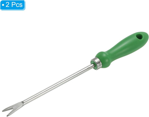 PATIKIL Weed Puller Tool, 2 Pack Stainless Steel Patio Gardening Tool Hand Weeding Digging Tool for Garden/Lawn Yard, Green...