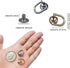ELANE 40 Pcs D Rings for Purse,Screw Rivets for Leather Crafting,Wallet Conversion Kit (Black+Silver+Gold+Light Gold)...