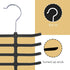 Home Basics 3-Pack Non-Slip Velvet Tie Hanger Organizer Rack 360° Rotatable Hook | Holds 12 Ties Each | Versatile for Belts and Scarves | Slim Des...