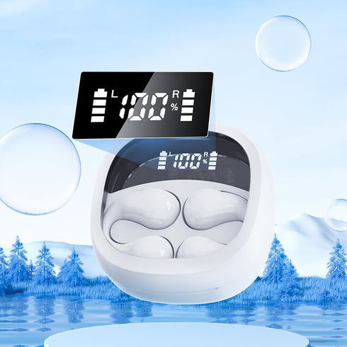 ElecSmart JR01 2023 New Mini Open Ear Headphones Wireless Bluetooth,Wireless Ear Clips Ear Buds Clip On Earbuds Open Ear Headphones,IPX4 Waterproo...