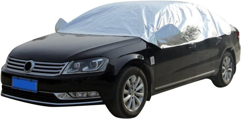 Ruiqas Half Car Cover UV Protection Dust Proof Car Cover Universal Fit Half Semi Car Protection Cover...