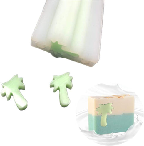 EchoDone Coconut Tree Tube Column Silicone Soap Candle Mold Embed Soap Making Supplies Silicone Mold for Soap...