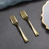 Posh Setting - Plastic Mini Gold Forks, Gold Mini Forks, Gold Plastic Mini Dessert Forks, Disposable Tiny Gold Forks, 4 inch Gold Plastic Forks, T...