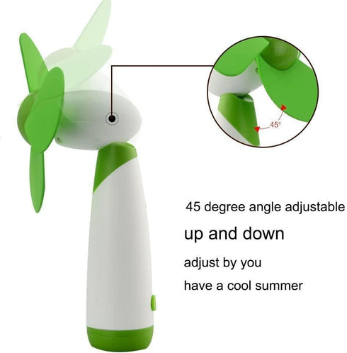 JDYYICZ Mini Handheld Fan Personal Fan Battery Soft Foam Blades Powered for Home and Travel (Green 1pcs)...