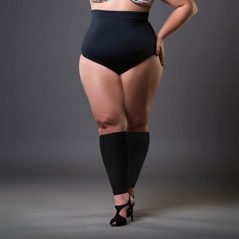 3 Pairs 20 Inches XXXL Wide Plus Size Calf Compression Socks for Circulation Compression Long Legs Sleeves 20-30 mmHg Calf Muscle Compression Slee...