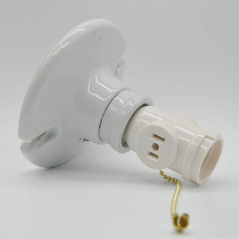 2 Outlet Light Socket Adapter,E26 Bulb Socket to Outlet Splitter,Converts Medium Screw Socket into a Socket with Two outlets,Polarized Outlet,with...