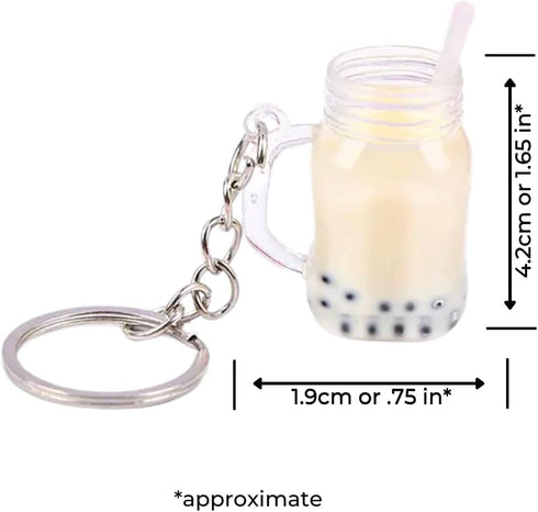 Cute Keychain Boba Keychain For Women/Men and More - Kawaii Accessories Pastel Boba Keychains...