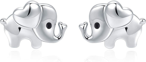 925 Sterling Silver Stud Earrings Hypoallergenic Women Elephant Earring for Sensitive Ears Christmas Jewelry Gifts Stocking Stuffers...