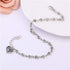 Boho Flower Ankle Bracelets Silver Heart Hanging Anklets Beach Foot Bracelet Jewelry for Women(1PCS)...