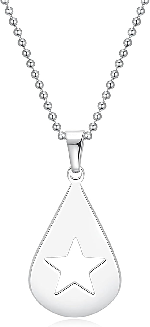 Guitar Pick Star Necklace Solid Stainless Ball Chain Guitar Pick Gift Jewellery...