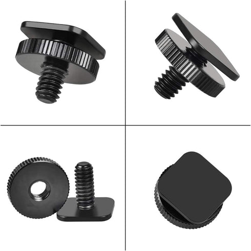 4-Pack 1/4 Inch Camera Adapter Screws: Versatile Flash Hot Shoe Mounts for DSLR Camera Rigs, Tripods, and Accessories...