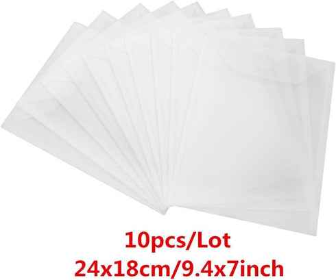 Large Stamp & Die Storage Pockets Resealable Clear Plastic Seal Bags Storage Case for Cutting Dies Stencil Album Stamp Crafts for DIY Scrapbooking...