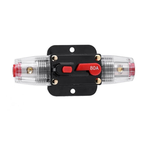 STETION Car Audio 80 Amp Resettable Fuse Circuit Breaker Car Protect for Audio System Fuse 12-24V DC for Car Audio Amps Overload Protection Fuse (...