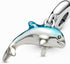Shimmering Dolphin Dangle Charms 925 Sterling Silver Dolphin Pendant wih Enamel for Bracelets...