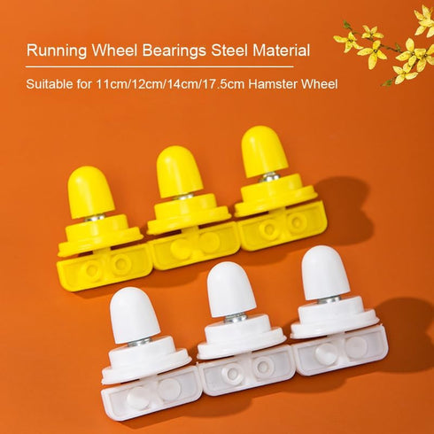 2 Pack Hamster Wheel Mount Axle Replacement Rolling Bearings Central Holder Stand Hanger Mount for Hamsters Gerbil Chinchillas Mice Cage Wire Runi...