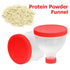 3PCS 200ML Portable Protein Powder Funnel Portable Fill Funnel Gym Partner for Water Bottle Fitness Protein Shaker Bottle Nutrition Storage Contai...
