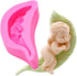 HiParty Cute Sleeping Angel Baby on a Leaf Silicone Fondant Mold Angel with Wings Baby Shower Birthday Party Cake Decoration Chocolate Candy Mold ...