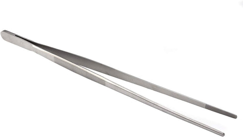 O'Creme 12 Inch Stainless Steel Precision Kitchen Culinary Tweezer Tongs (12", Silver)...