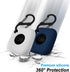 Geiomoo Silicone Case for Tile Mate 2022, Soft Scratch Resistant Cover with Carabiner (2 Pack White+Navy Blue)...