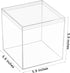 Clear Acrylic Square Cube Boxes, Worasign Plastic Square Cube Containers with Lid Plastic Storage Organizer 5.9x5.9x5.9 Inches for Candy Pill,Tiny...