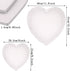 GGOUPTY Heart-Shaped White Canvas Board Stretched Canvas White Blank Canvas Frame Art Craft Set of 2 (8/12 inch) for Acrylilc Painting Oil Paint A...