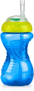 Nuby No-Spill Sippy Cup with Flex Straw for Boys - (3-Pack) 10-Ounce Bottles - Training Sippy Cups for Toddlers 12+ Months...