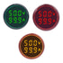 3pcs AC Current and Voltage Indicator with Two-Digit Display, 22mm Round Head LED Multi-Function Measuring Instrument Monitor Green red Yellow...