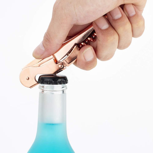 YFS Professional Waiter Corkscrew with Foil Cutter and Bottle Opener, Rose Gold Heavy Duty Wine Key for Restaurant Waiters...