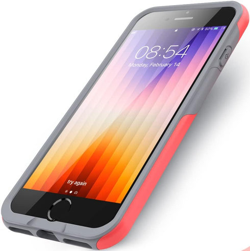 TEAM LUXURY Case for iPhone se (2022/2020), iPhone 8, iPhone 7 case - Shockproof Slim Protective Cover Compatible with Wireless Charging - (Pink C...