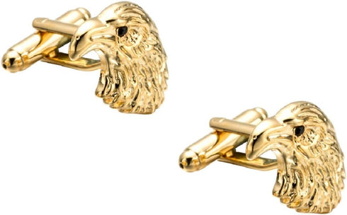 Eagle Cufflinks for Men, American Bald Eagle Head Cufflinks, Viking Eagle Cuff Links, Gold Eagle Shirt Tuxedo Cufflinks, Punk Animal Cufflinks Fre...
