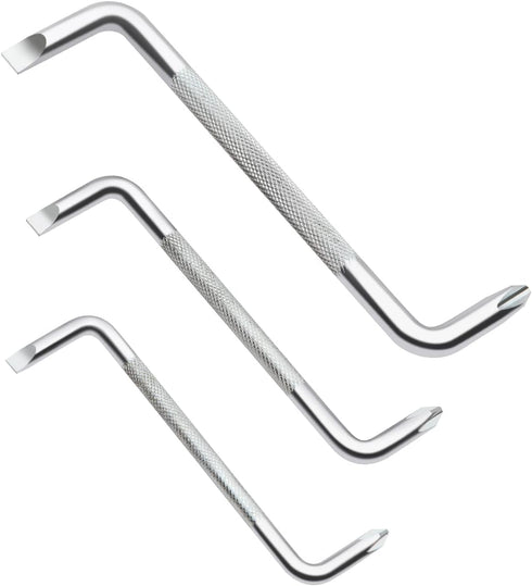 ROTATION 3pcs Offset Screwdriver Set, Head Screwdriver Set with Magnetic, Z-type Screw Drive with Philips and Flathead...