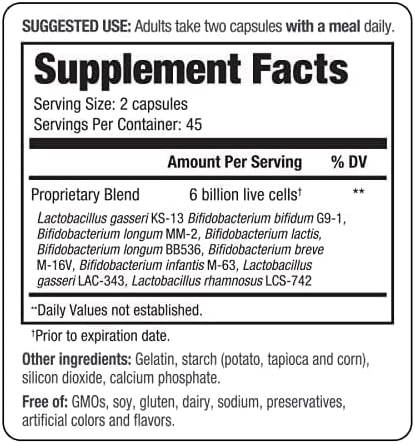 Kyolic Kyo-Dophilus Multi 9 Probiotic, for Strong Gut Health Balance and Support, 90 Capsules Total...