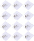 Wall Hooks for Hanging 33lb(Max),Heavy Duty Self Adhesive Hooks 12 Pack Transparent Waterproof Sticky Hooks for Keys Bathroom Shower Outdoor Kitch...