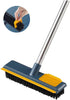 Floor Scrubbing Brush with Long Handle,Squeegee and Comb?Hard Bristle Sweeping Broom for Tiles,Cleaning Pet Hairs, Sofa, Window, Carpet, Bathroom ...