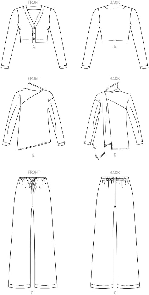 Vogue Misses' Cardigan, Tunic and Pants Sewing Pattern Kit, Design Code V1914, Sizes LRG-XLG-XXL...
