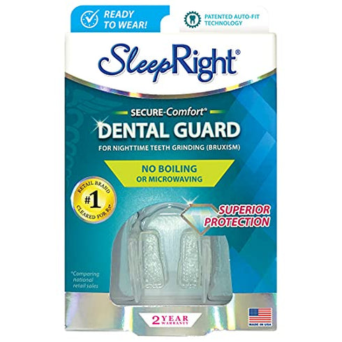 SleepRight Secure-Comfort Dental Guard Mouth Guard To Prevent Teeth Grinding SleepRight No Boil Dental Guard...