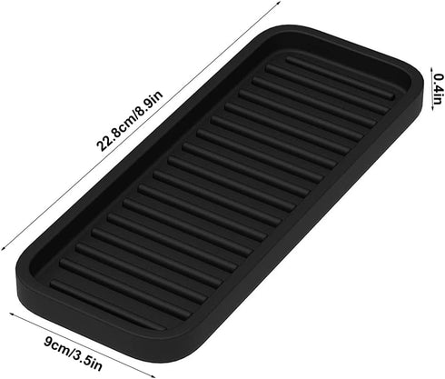 Small Silicone Heat Resistant Mat for Curling Iron, Heat Pad for Hot Hair Tools, Kitchen Sink Organizer Tray and Sponge Holder for Bathroom Counte...