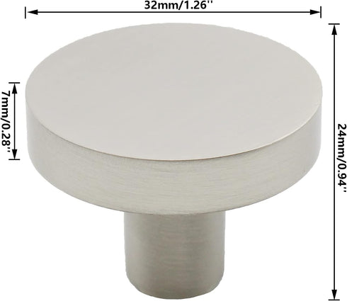 2 Pack Cabinet Knobs, Mushroom Round Zinc Alloy Dresser Drawer Closet Wardrobe Bookcase Pulls Handles, Modern Copper Kitchen Bathroom Bedroom Furn...
