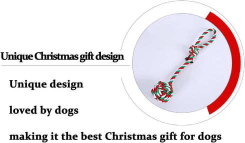 Dog Chew Toys,Dog Toys for Small Dogs and Medium Dogs for Boredom and Stimulating Teeth Cleaning Gum Massage Tug Christmas Dog Ball Rope Toy Set o...