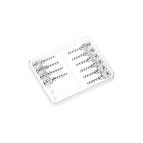 10pcs 14Gauge Stainless Steel Dispensing Needles, 1/2" All Metal Glue Needle Tube Blunt Tips Luer Lock for Thick Liquids, Ink, Glue, Lab Use...
