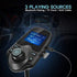 Nulaxy Bluetooth Car FM Transmitter Audio Adapter Receiver Wireless Handsfree Voltmeter Car Kit TF Card AUX 1.44 Display - KM18 Black Matte...