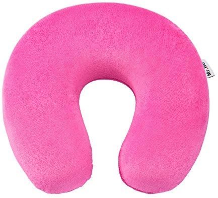 Mr.Ho U Shaped Memory Foam Pillow Neck Head Cushion Pillow Support Rest Outdoors Car Office Home Travel Pillow Cushion(Pink)...